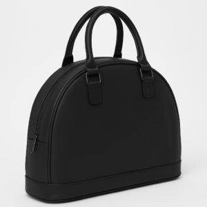 elegant black dome handbag